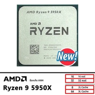 AMD R9 5950X Ryzen 9 5950X ใหม่ 16-Core 3.4 GHz ซ็อกเก็ต AM4 105W ซ็อกเก็ต AM4 แต่ไม่มีคูลเลอร์