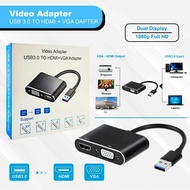 Usb 3.0 To HMDI VGA Video Adapter USB 3.0 To HDMI + VGA Dapter