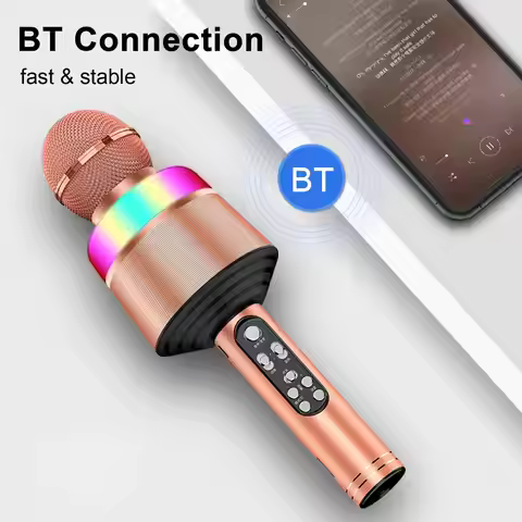 Bluetooth Microphone ,Wireless Karaoke Mic for Kids & Adults ,Portable Home Karaoke Mic with Stereo 