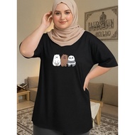 2775 [AIYOU] XL-5XL T shirt Women Plus Size Tshirt Woman Baju Perempuan Ladies Clothing Casual Coupl
