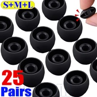 25/20/15Pairs S/M/L Replacement Headphones Eartips - Soft Silicone Ear Caps - Universal Multifunctio