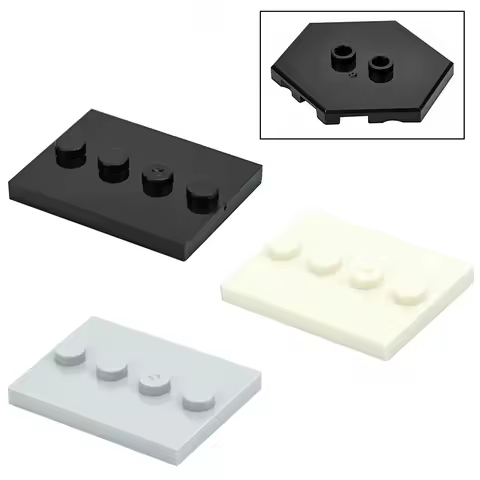 20Pcs Assemble Particles 88646 17836 Tile 3x4 With 4 Studs Plate MOC Parts Thin Building Blocks Chan