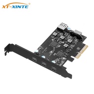 XT-XINTE PCI-e to USB3.2 Gen 2 7/5/4 ports Card PCI Express Card Adapter USB C Type C Type E 19Pin H