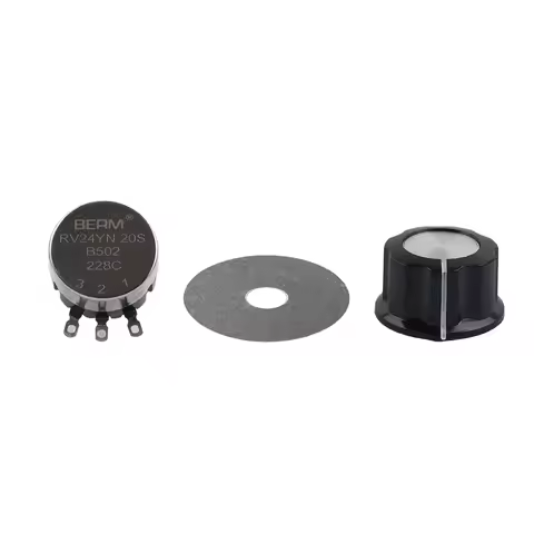 Brand New 5K Potentiometer RV24YN 20S/B502 Rotary Taper Potentiometer Silver Tone For Inverter Speed