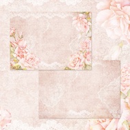 A4 Pinkveil Rose 設計紙