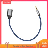 Meihe 1 Male To 2 Female Audio Cable  Lightweight Portable Headset Splitter 0.3m / 0.98ft for IPod IPhone