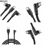 MIQUEL 90 Degrees Type C Cable, 90 Degrees Quick Charge PD 60W Quick Charger Cord, Fast Charging Cab