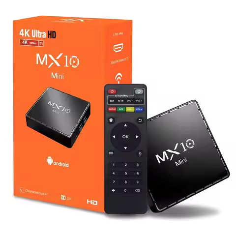 MX10 MINI 4K Streaming Device 1GB RAM 8GB ROM WiFi 2.4G/5G BT4.1 Android TV Box Google TV 2025 Most