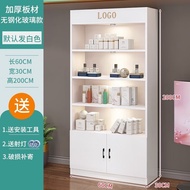 HY/🔥Cosmetics Display Cabinet Display Cabinet Made of Glass Commercial Glass Door with Lock Display Case Container Produ