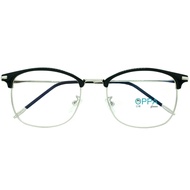 Frame Kacamata Korea Pria Wanita OPPA OP32 BLSV Hitam Silver Minus
