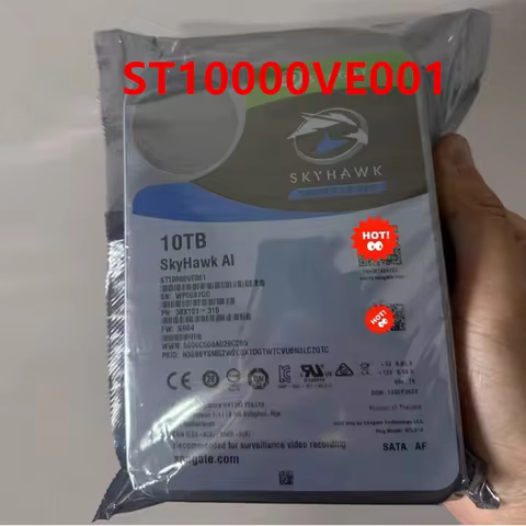 New Original HDD For SEAGATE SKYHAWK 10TB SATA 3.5" 7200RPM For Enterprise Class Hard Drive For ST10