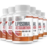 Liposomal 24mg Astaxanthin for MAX Absorption, Antioxidant Stronger Than VIT C, Astaxanthin Suppleme