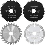 3-3/8 Inch Circular Saw Blade Set Diameter 85mm, 4-Pieces Metal Cutting Circular Saw, TCT / HSS / Di