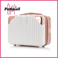 PETINAIL 14นิ้วค่ะ กระเป๋าเดินทางสำหรับเดินทาง มุมโลหะสำหรับตกแต่ง มินิมินิ เคสขึ้นเครื่อง การขายร้อน การเดินทางการเดินทาง กล่องใส่เครื่องสำอาง สำหรับผู้หญิง