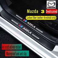 Mazda 3 threshold strip anti stepping sticker, trunk rear guard panel, carbon fiber threshold, Mazda MAZDA3 exclusive