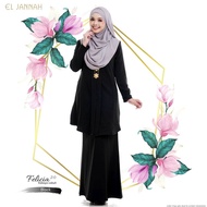 Kebaya Labuh FELICIA 2.0 Black | Baju Raya Kebaya Hitam Exclusive Kebaya Nursing Poket Kebaya Plus Size Kebaya Murah Kebaya Plain