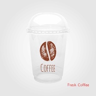 TPP (ชุดยกลัง) แก้วโอ่ง พิมพ์ลาย 32oz +ฝาโดม 400 ชุด PP/PET