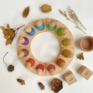 ของเล่นชิ้นส่วนไม้เสริมการเรียนรู้ในวัยต้น Small Cute Wooden Assembly Toys Montessori Early Educatio