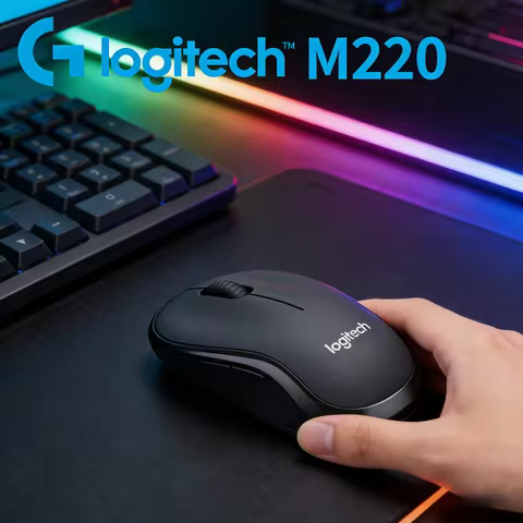 Original Logitech M220 Silent Wireless Mouse 90% Noise Reduction 18M Battery 1000 DPI For PC Laptop 