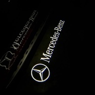 LED Car rearview mirror projection carpet lamp Welcome light For Mercedes-Benz A B C E S Class W205 
