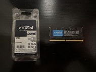 Crucial 32GB DDR5-4800 SODIMM Notebook RAM (CT32G48C40S5)