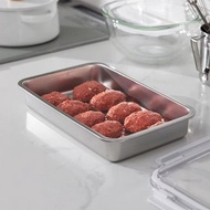 日本霜山 316不鏽鋼烤肉醃漬盒/水餃冷凍盒/保鮮盒-3200ml-3入