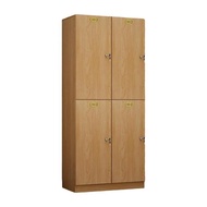 Locker Cabinet Wood Grain Storage Locker with Lock Employee Organizer for Gym Salon Office Home