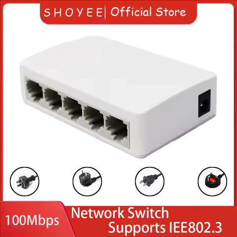 5 Port Gigabit Ethernet Switch 10/100/1000Mbps Desktop Network Switch, Plug & Play, Auto MDI/MDIX, R