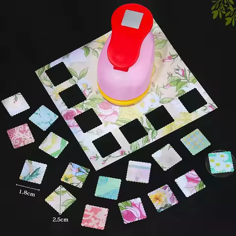 Stamp Border Stamp Shape Craft Punch Embossing Machine Round / Square Hole Punch Toothed Puncher Emb