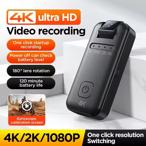 Full HD 4K Micro Camera Portable Recording Equipment for Riding Motorcycles, Bicycles, Police Law En