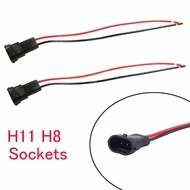 H11 Headlight Conversion Connector Fog Light Wiring Harness Plug Cable Socket Connector H11 Socket A