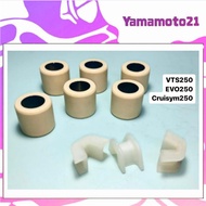SYM VTS 250 VTS250 EVO250 CRUISYM EVO 250 250i DRIVE PLATE ROLLER SET CLUTCH ROLLER BUSH U RUBBER GE