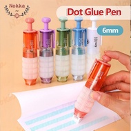 【SG】Press Type Dot Glue Pen 6mm Wide Pen Shaped Dot Glue Pen Shape Scrapbooking Glue Tape