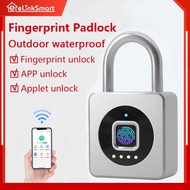 Fingerprint Lock Padlock Replace Yale, Padlock Outdoor, Waterproof Anti-theft Door Password Fingerprint Padlock