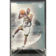 GARY PAYTON "Gloves" Paton NBA Basketball Card 2001-02 UD HONOR ROLL 80 Supersonic Team
