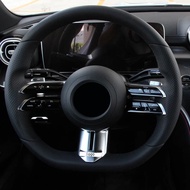 Car Performance Steering Flat Wheel Lower Trim Cover ABS Plastic w/LOGO For Mercedes benz AMG C E S 