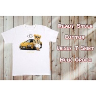 Cartoon Printing Casual Short Sleeve T-Shirt *Cotton* BR061 "Cute Bear Series" Adult & Kids *Unisex*
