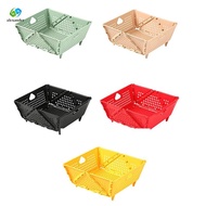 Plastic  Colander - Foldable Drain Basket with Resting Feet - Kitchen Food Strainer - Space-Saving  