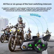D2-6X Intercom Helmet Bluetooth Headset 1 to 5 Intercom Waterproof Dustproof Music Sharing Mixing On