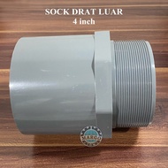 External Thread Sock / PVC Fitting / 4 inch PVC Pipe Connection