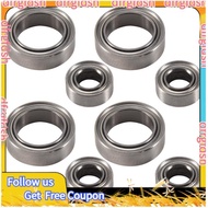 【D&F】8Pcs Ball Bearings 4X8X3mm 8X12X3.5mm for   E18  1/18 RC Car Spare Parts A949 A959 A969 A979 A9