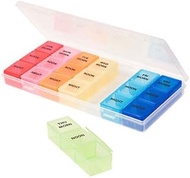 7-Day Pill Box Organizer 3 Times A Day Morning Noon and Night Medi Planner
