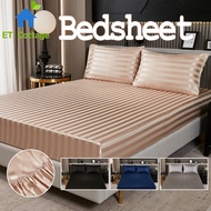 Bedsheet Satin Bedsheet No lukot No Gusot Queen Size Bedsheet Fully Garterized Plain Bed Sheet Only