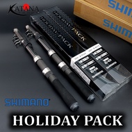 Shimano Holiday Pack Retractable Fishing Rod - 2m4 2m7 Shimano Rod Telescopic Rod