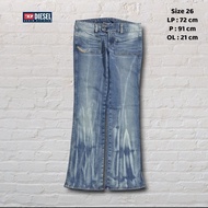 Size 26 Celana Panjang Longpants Jeans Diesel Industry Blue Washed Fading Bootcut Original Second Pr