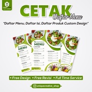 Menu List / Price List / Custom Design Product List (Free Design, Free Revision) Size. A4