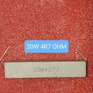 RESISTOR KAPUR 20W 4R7 OHM 20WATT 4.7 OHM 20 WATT 4R7OHM RESISTOR TAHANAN 20W 47