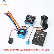 LeadingStar Fast Delivery 3650 3100KV Brushless Motor 45A/60A/80A/120A ESC Radiator with Program Card Combo for 1:8/1:10 RC Car RC Boat Part