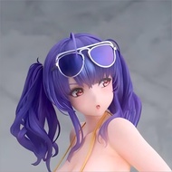 Swimwear Bora Figurine Model Gift Anime Kneeling Position Anime Girl Case Car Route Figurine Blue