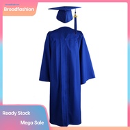 Graduation Gown 2023 - V Neck Zipper, Loose Fit, Solid Color | High School/Bachelor Academic Wear